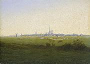 Caspar David Friedrich Wiesen bei Greifswald oil